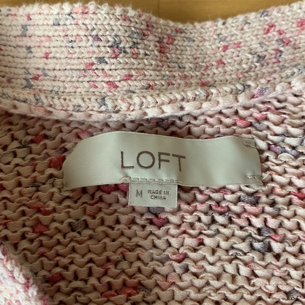 LOFT 2 pc Pink Speckled Sweater & Tank Top Set - Picture 5 of 13